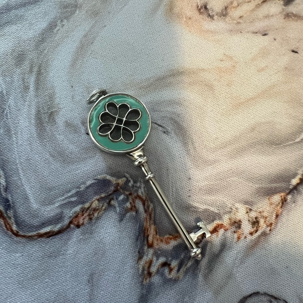 Original Tiffany Enamel Key Pendant
